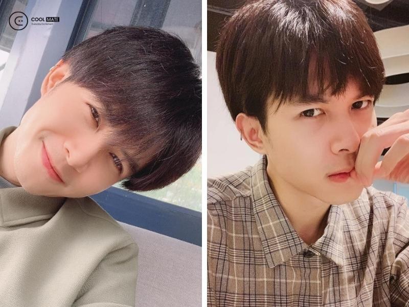 Anh Tú với kiểu tóc mái ngố