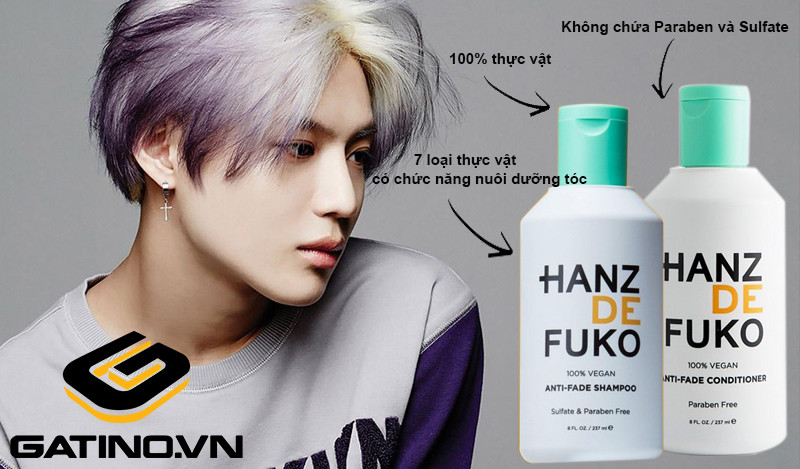 Bộ dầu gội xả Hanz De Fuko Anti Fade chăm sóc tóc nhuộm