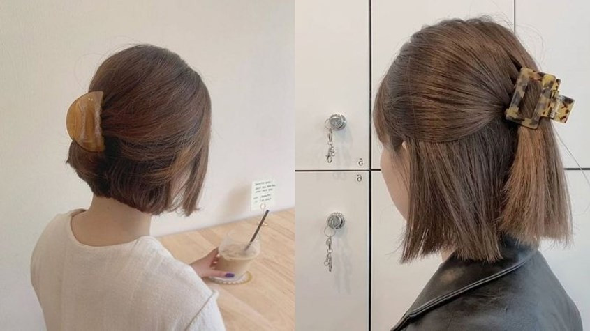 Cách kẹp tóc nửa đầu với kẹp càng cua