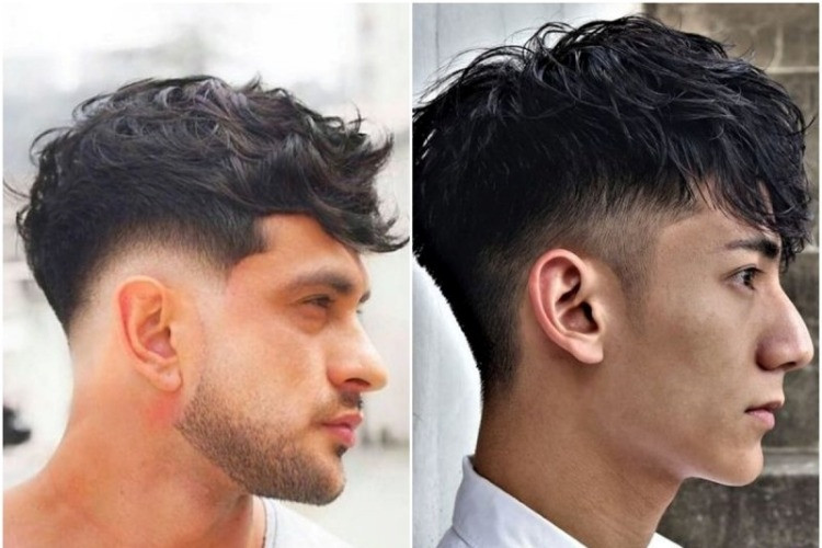 Chàng trai với kiểu tóc nam thể thao uốn xoăn nhẹ nhàng và bồng bềnh