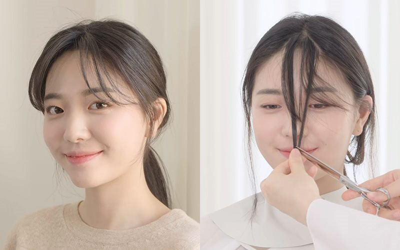 Chia tóc thành các phần để cắt layer