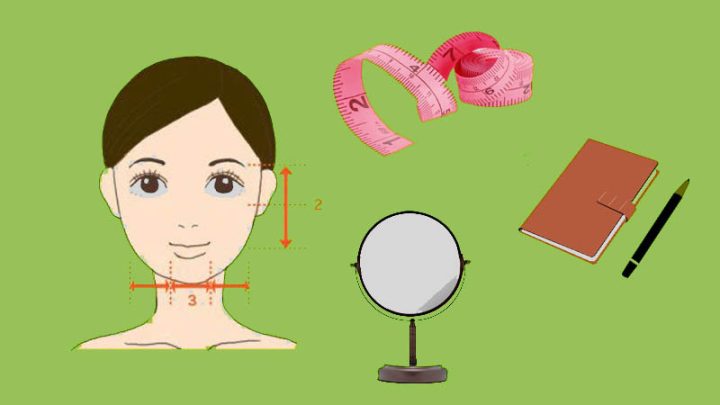 Chuẩn bị dụng cụ để kiểm tra khuôn mặt và chọn kiểu tóc phù hợp