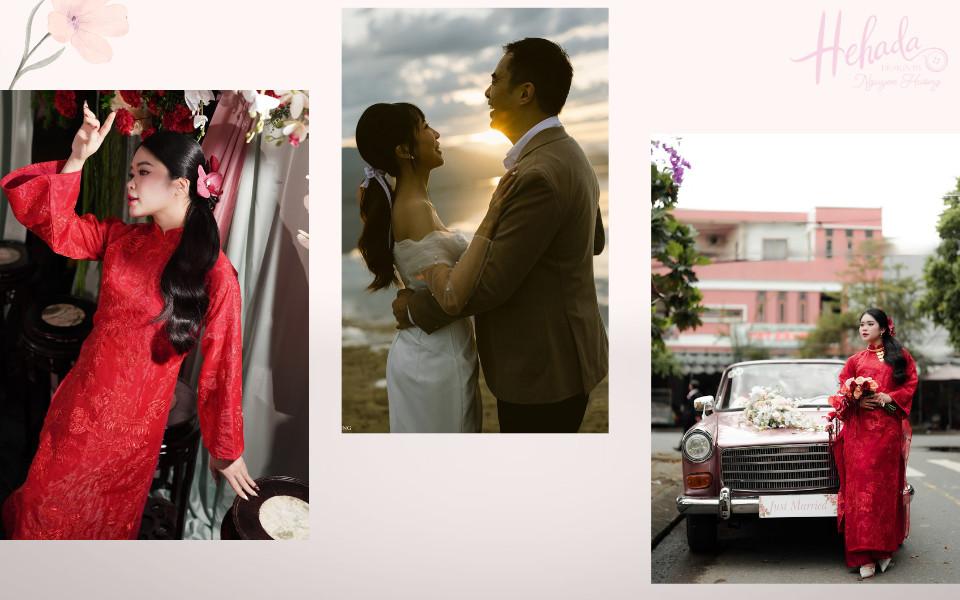 Cô dâu tóc đuôi ngựa thấp thanh lịch