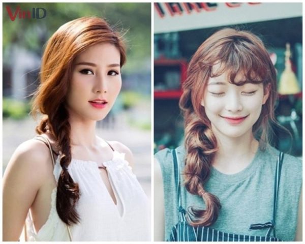 Cô gái với kiểu tóc thắt bím 1 bên cổ điển