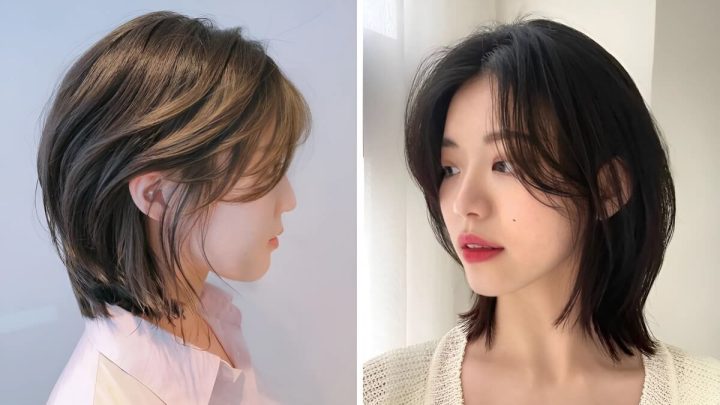 Cô gái với mái tóc layer nữ mái bay tự nhiên