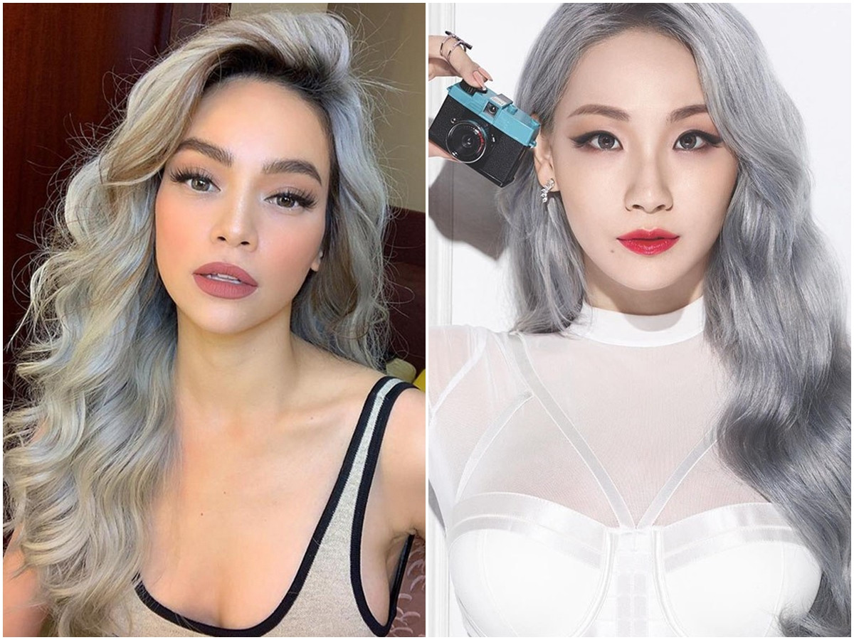Cô gái với tóc ngắn nhuộm bạch kim khói đầy bí ẩn