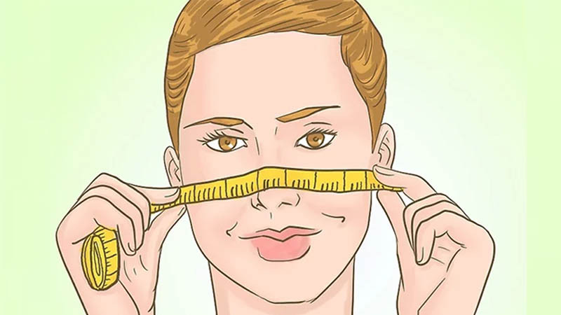 Đo xương gò má để xác định kiểu tóc phù hợp với khuôn mặt nữ