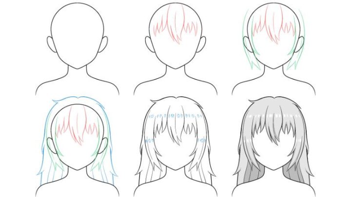 Dụng cụ vẽ tóc anime cơ bản