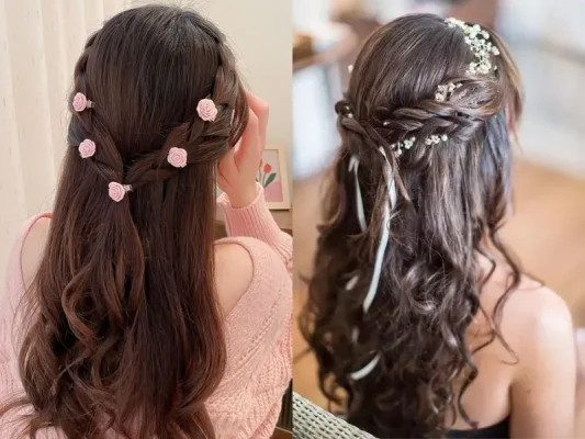 Gợi ý trang phục và phụ kiện cho tóc tết phối uốn xoăn