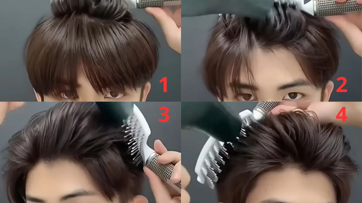 Hướng dẫn sấy tạo phồng cho kiểu tóc Quang Hùng MasterD tại nhà