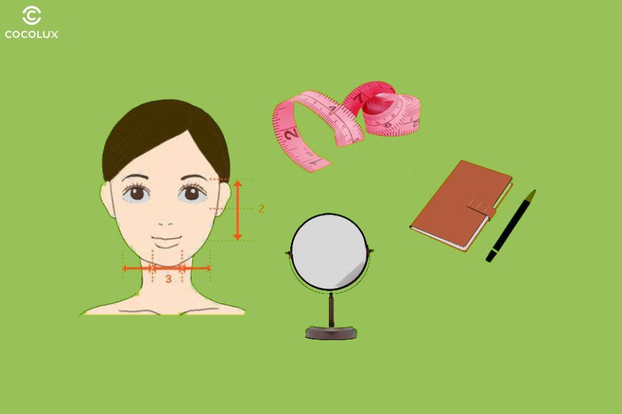 Hướng dẫn xác định kiểu tóc cho người mặt vuông nữ bằng cách quan sát tỷ lệ trán, gò má và xương hàm trước gương