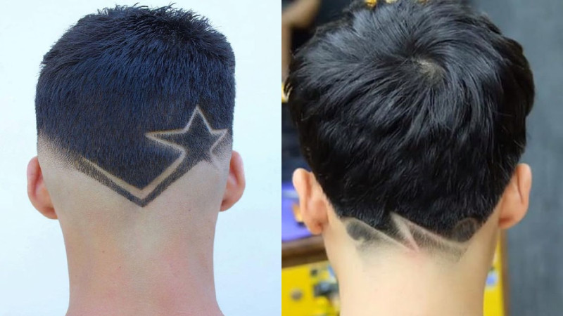 Kiểu kẻ vạch tóc nam sau gáy