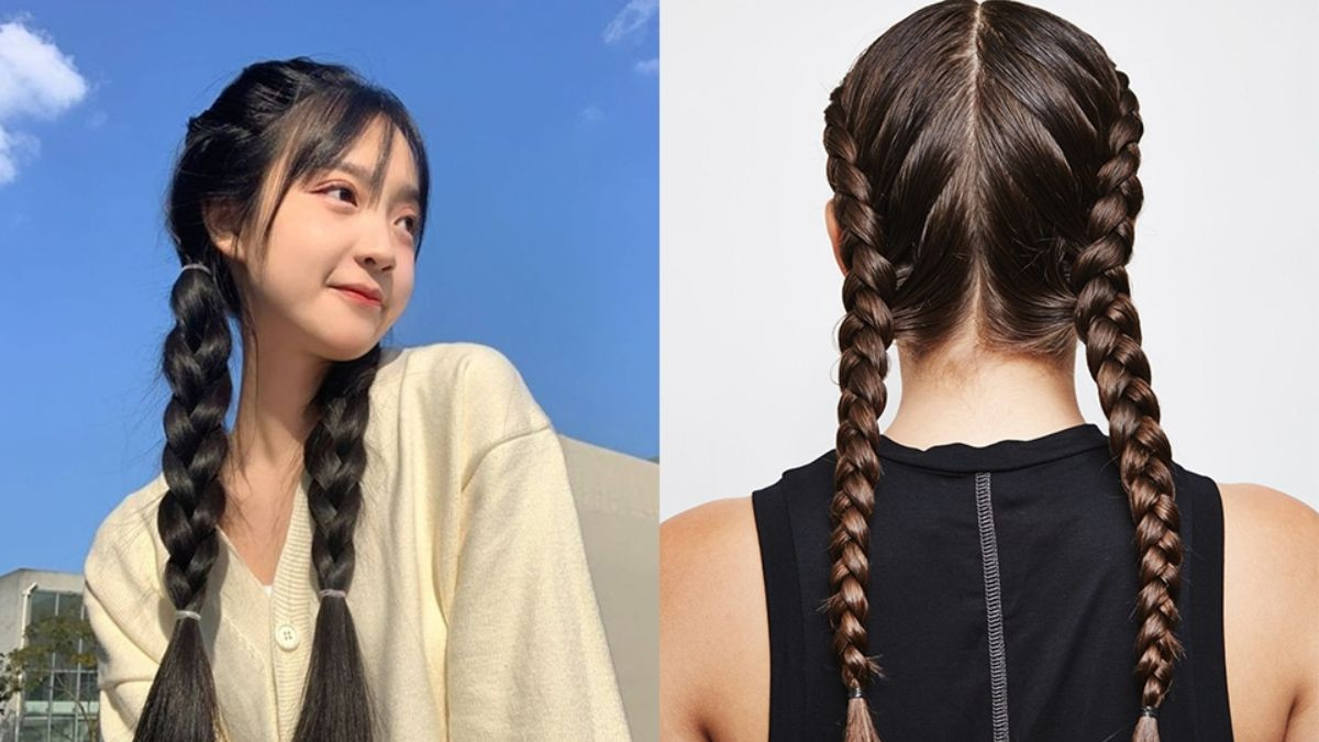 Kiểu tết tóc ngắn hai bên Pháp