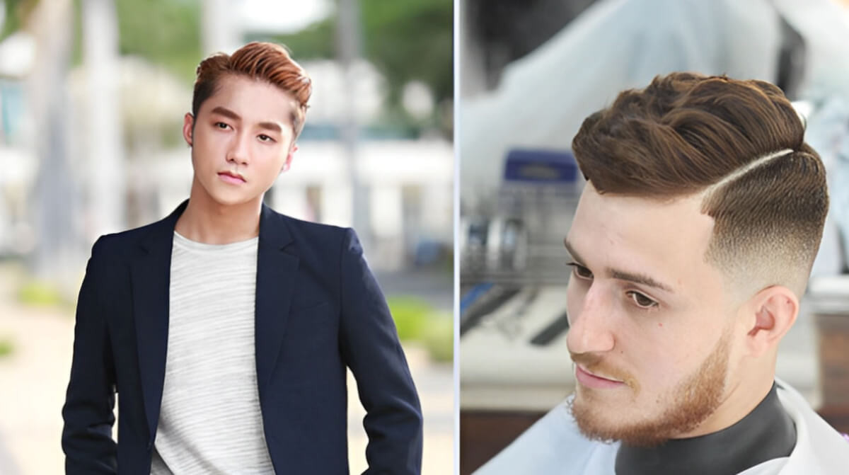 kiểu tóc 7 3 side part cổ điển đơn giản