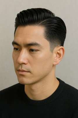 Kiểu tóc 7 3 vuốt ngược