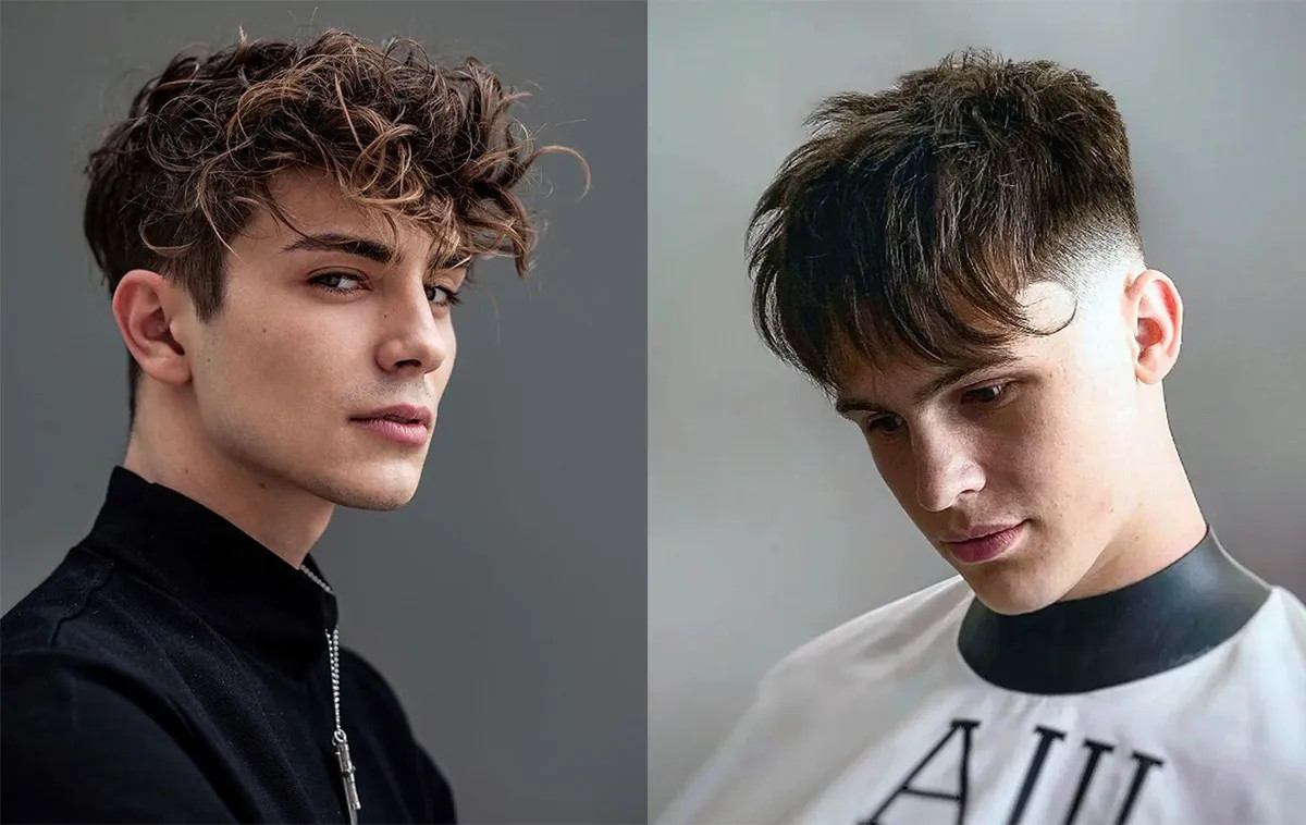 Kiểu tóc Angular Fringe uốn xoăn nhẹ tạo vẻ ngoài quyến rũ