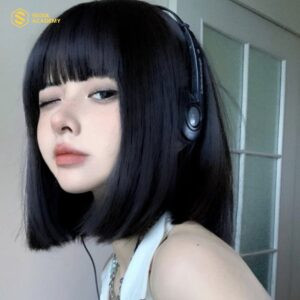 Kiểu tóc bob mái ngố độc đáo và sang chảnh, rất phù hợp với khuôn mặt trái xoan trán cao