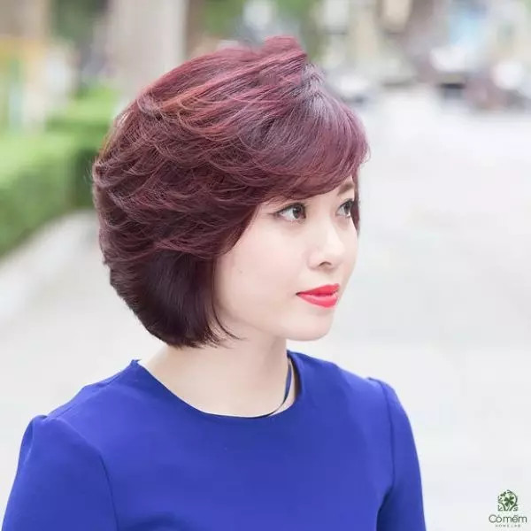 kiểu tóc bob trung niên trẻ trung