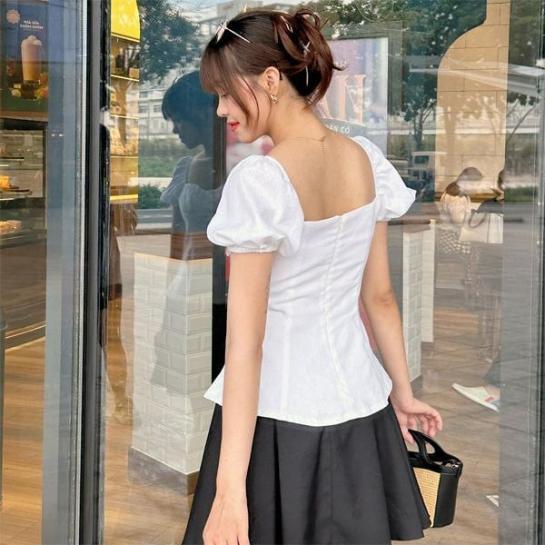 Kiểu tóc búi lơi Hàn Quốc đơn giản nhưng mang lại sự sang trọng cho nàng