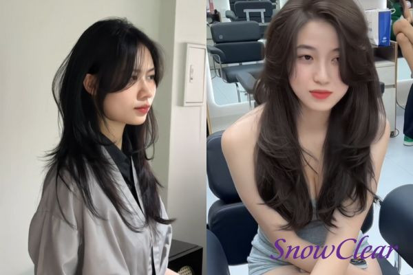 Kiểu tóc butterfly với các lớp layer ôm gọn khuôn mặt