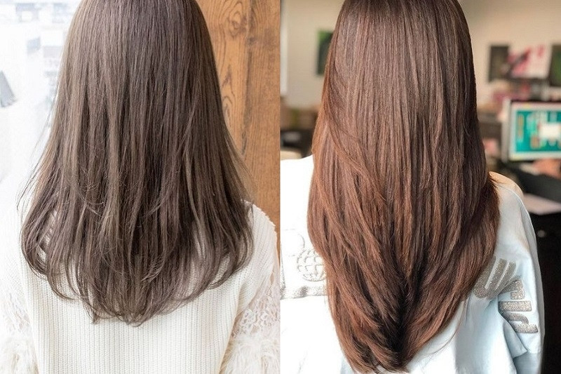 Kiểu tóc chiếc lá 2 tầng dài