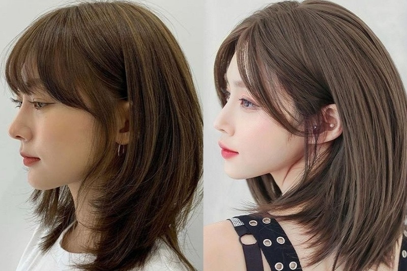 Kiểu tóc chiếc lá 2 tầng ngắn