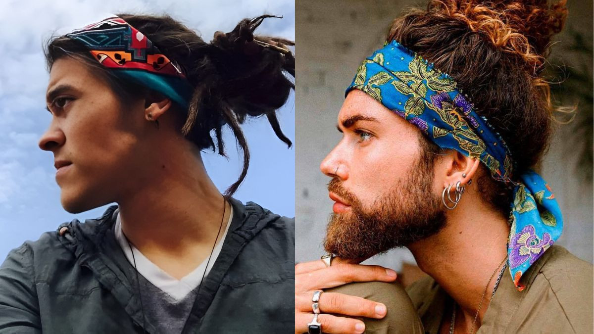 Kiểu tóc cột nam quấn khăn nam tính