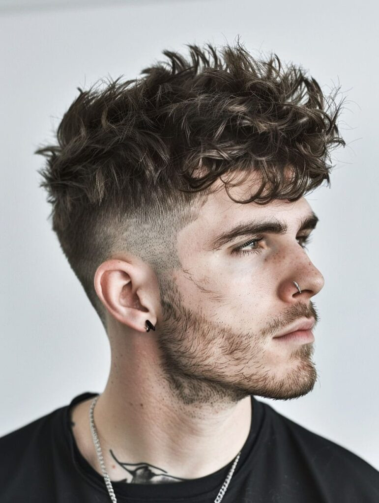 Kiểu tóc curly textured crop layer, tôn vinh vẻ đẹp tự nhiên của tóc xoăn, tạo độ bồng bềnh và đầy đặn.