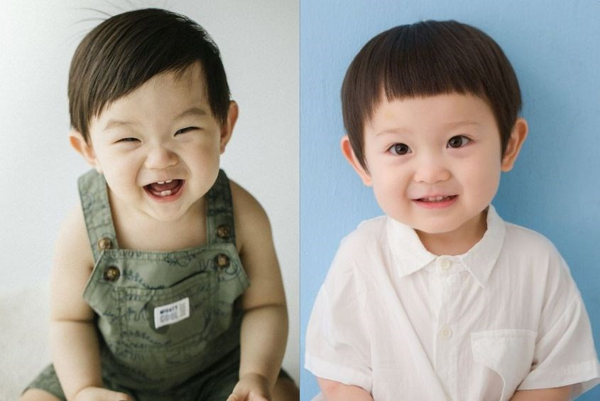 Kiểu tóc đáng yêu và gọn gàng cho bé trai 1-2 tuổi mặt dài