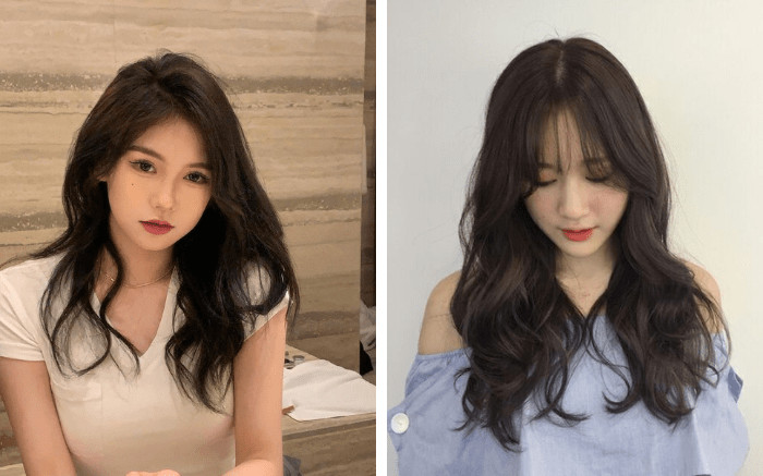 Kiểu tóc gợn sóng ngang lưng dịu dàng, nữ tính