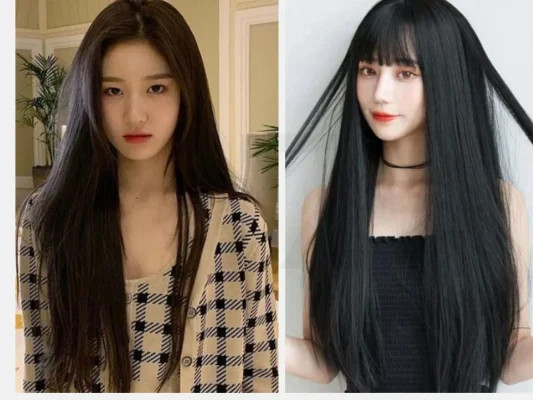 Kiểu tóc layer dài có mái nhẹ nhàng ôm gọn mặt tròn