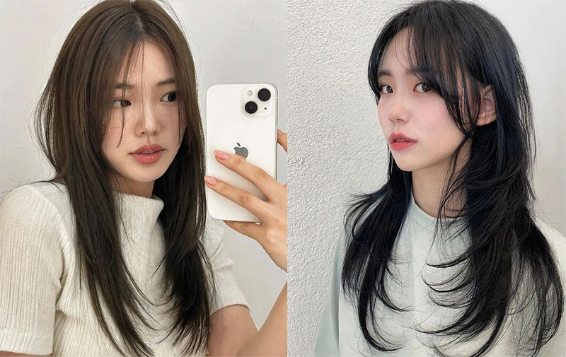 Kiểu tóc layer đuôi cá mái bay duyên dáng