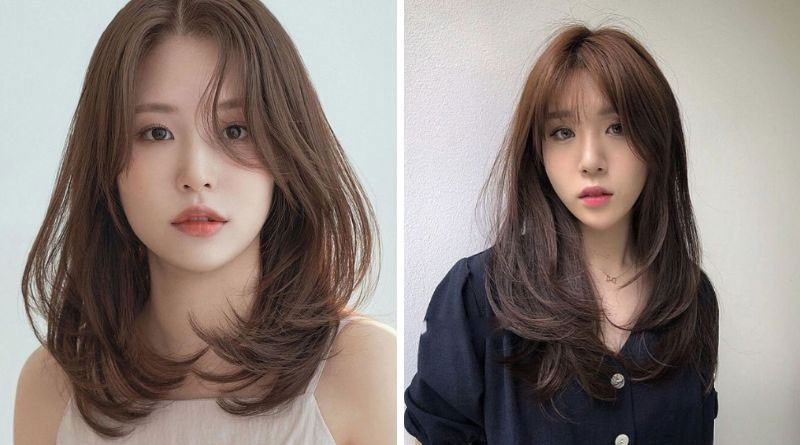 Kiểu tóc layer đuôi cá uốn cụp cá tính