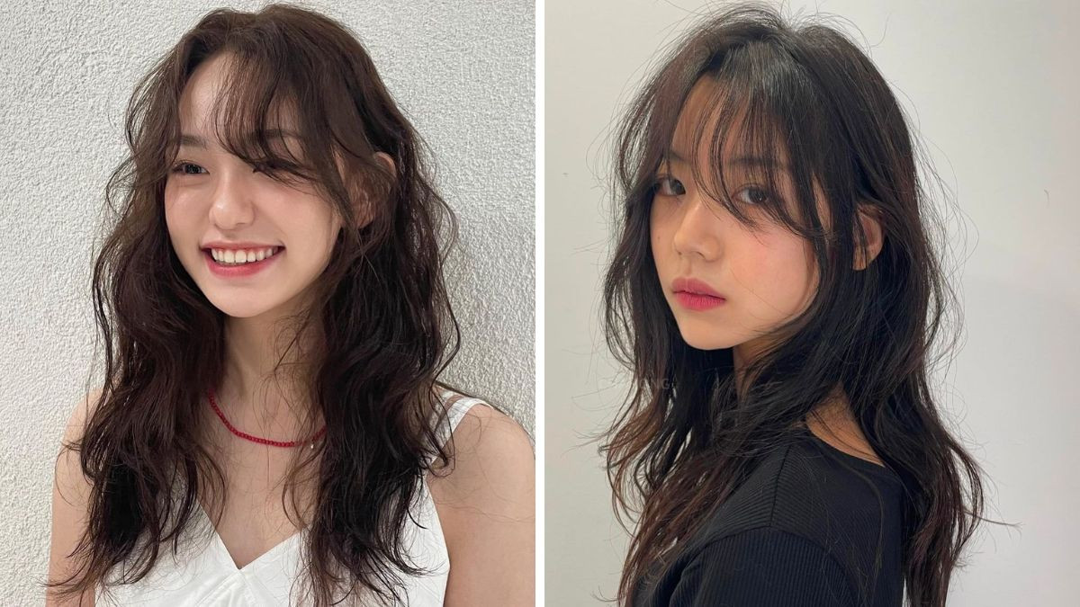 Kiểu tóc layer nữ mái bay phong cách Hàn Quốc dịu dàng