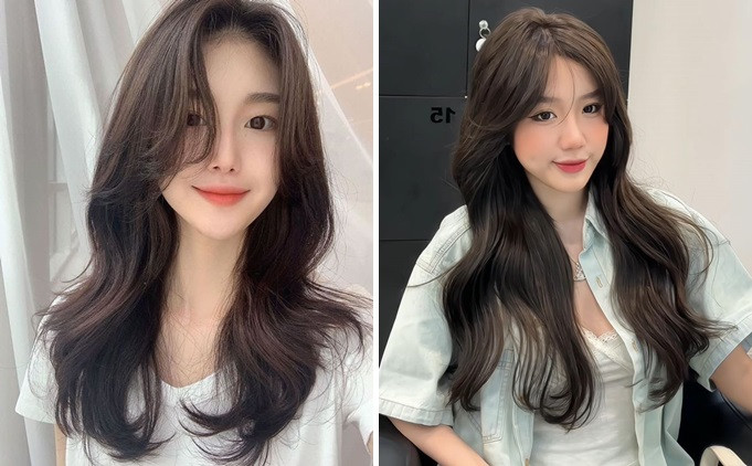 Kiểu tóc layer nữ tự nhiên cho gương mặt vuông thêm thanh thoát