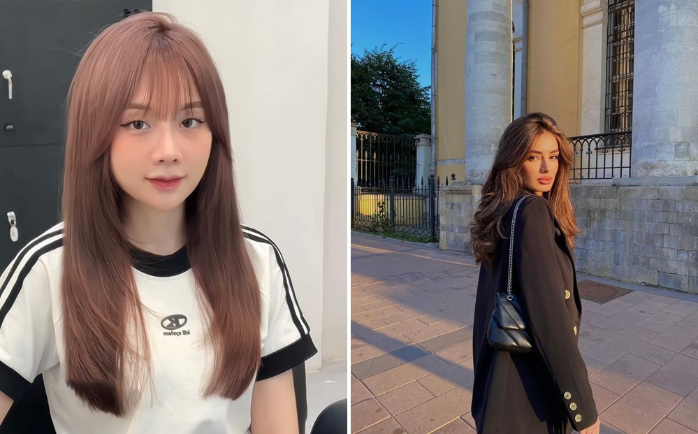 Kiểu tóc layer nữ tự nhiên giúp cân bằng gương mặt dài