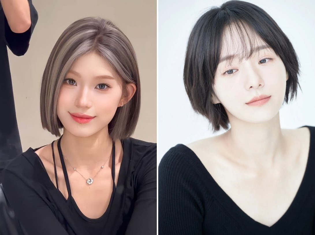 Kiểu tóc layer nữ tự nhiên ngắn Hàn Quốc năng động