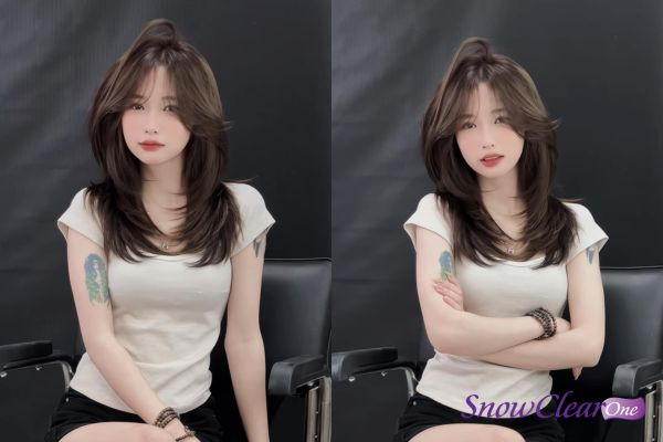 Kiểu tóc lỡ cho nữ layer mái bay ngang vai