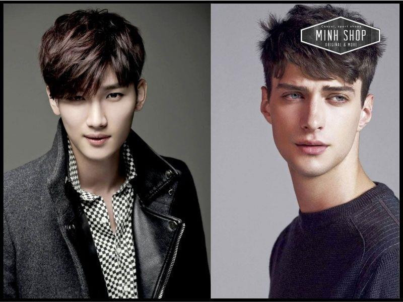 Kiểu tóc mái chéo nam trẻ trung