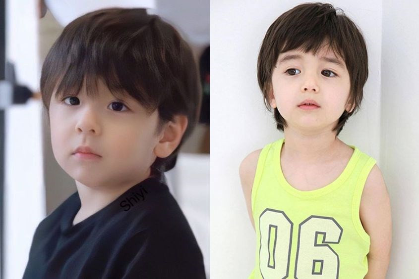 Kiểu tóc mái ngang dài thẳng cho bé trai 9 tuổi