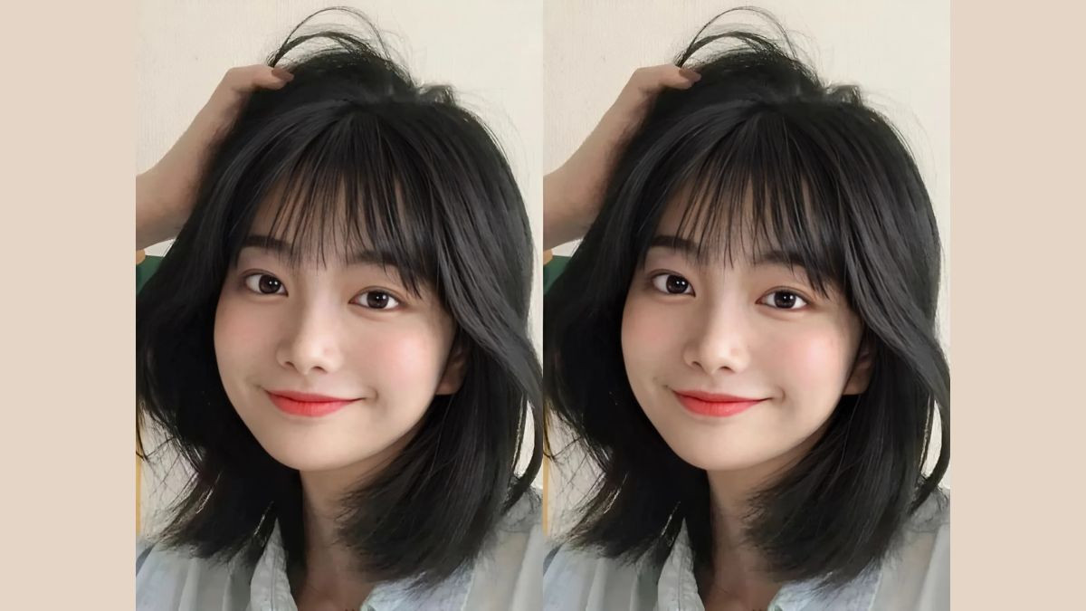 Kiểu tóc mái ngố tỉa layer