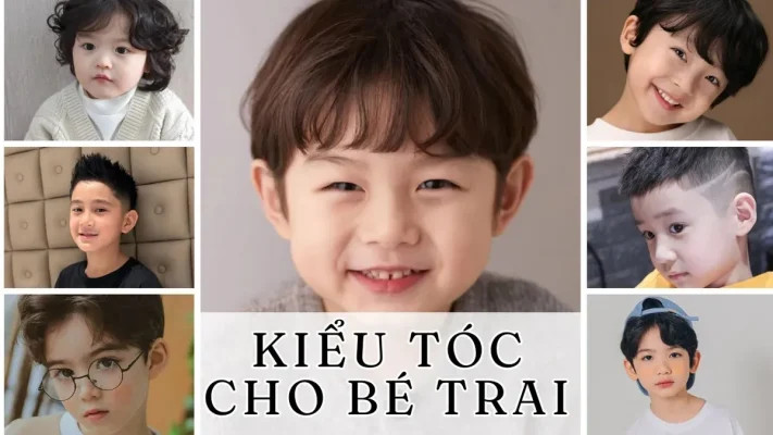 Kiểu tóc mái rèm tự nhiên cho bé trai