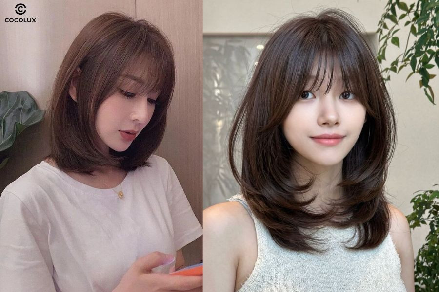 Kiểu tóc mái vòm cong mềm mại, lý tưởng cho người trán cao