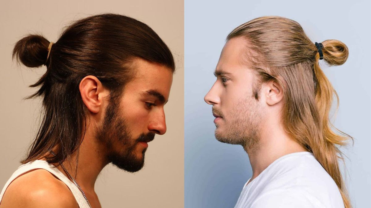 Kiểu tóc nam cột nửa búi hiện đại