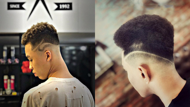 Kiểu tóc nam kẻ vạch uốn Premlock Hair