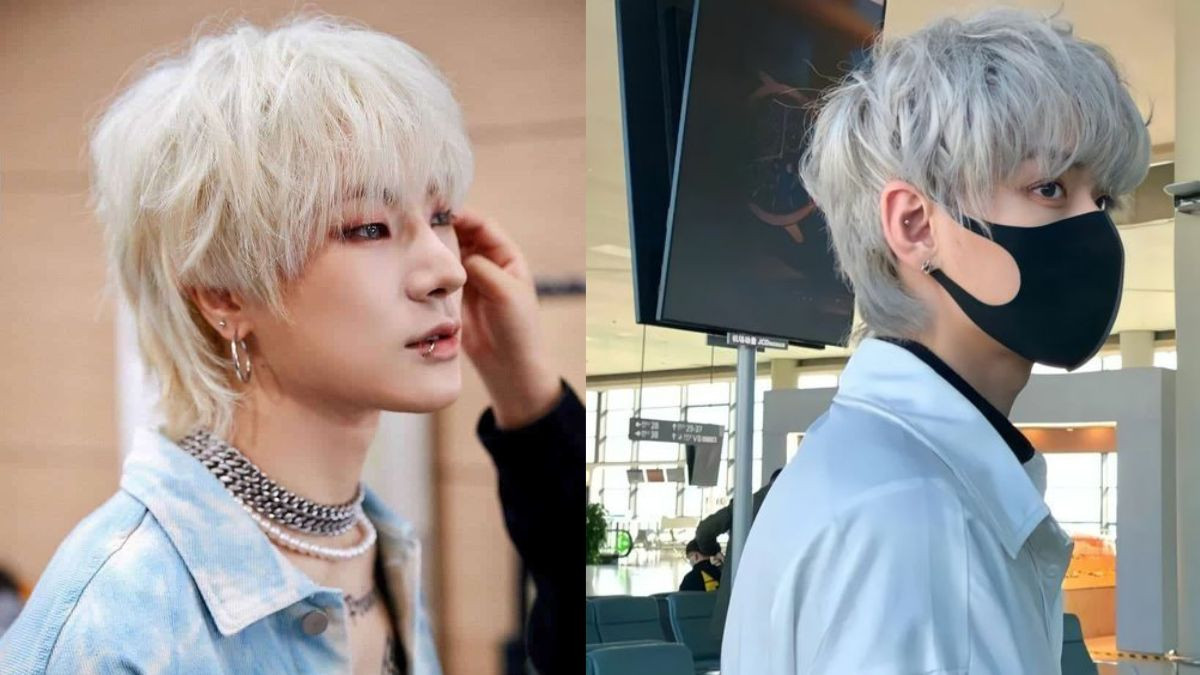 Kiểu tóc nam mullet dài nhuộm sáng