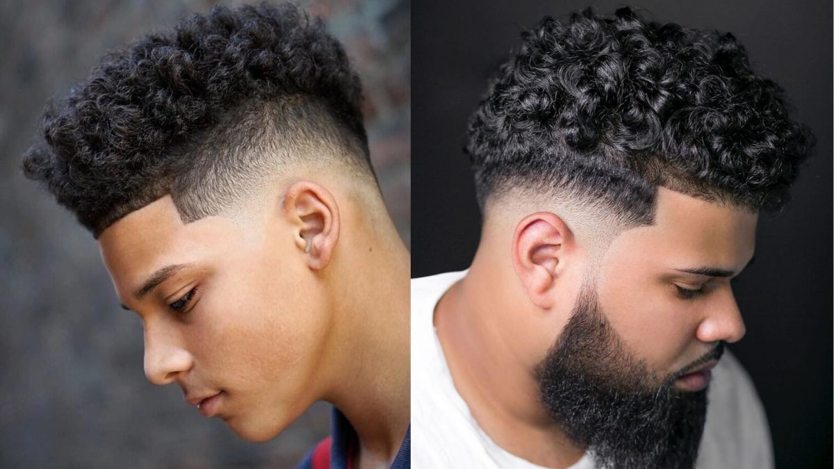 Kiểu tóc nam ngắn mùa hè Curly Flat