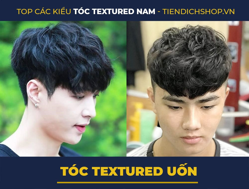 Kiểu tóc nam Textured Uốn