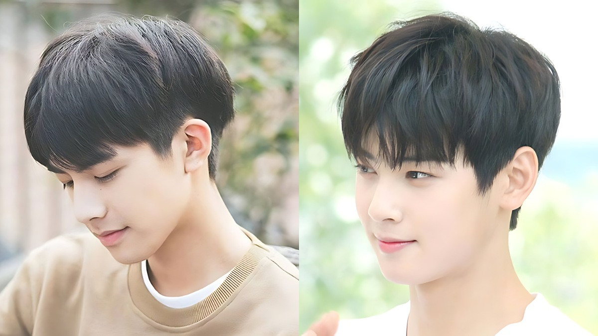 Kiểu tóc nam truyền thống đơn giản cho mặt dài