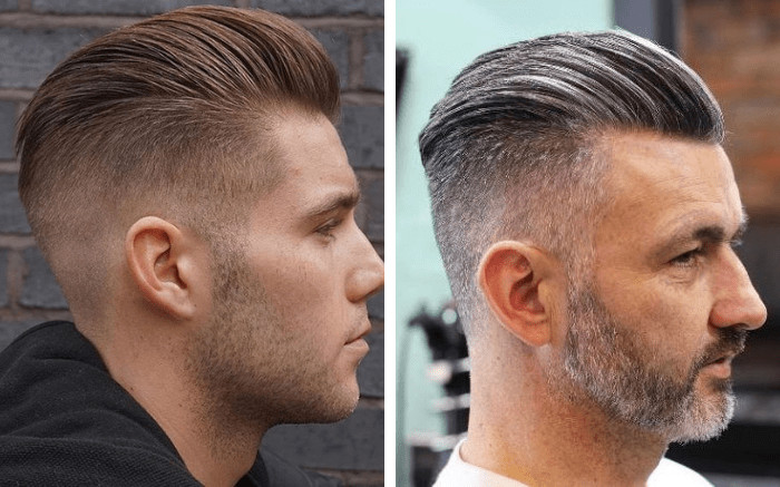 Kiểu tóc nam Undercut hiện đại với hai bên cạo sát, phần đỉnh đầu giữ dài.